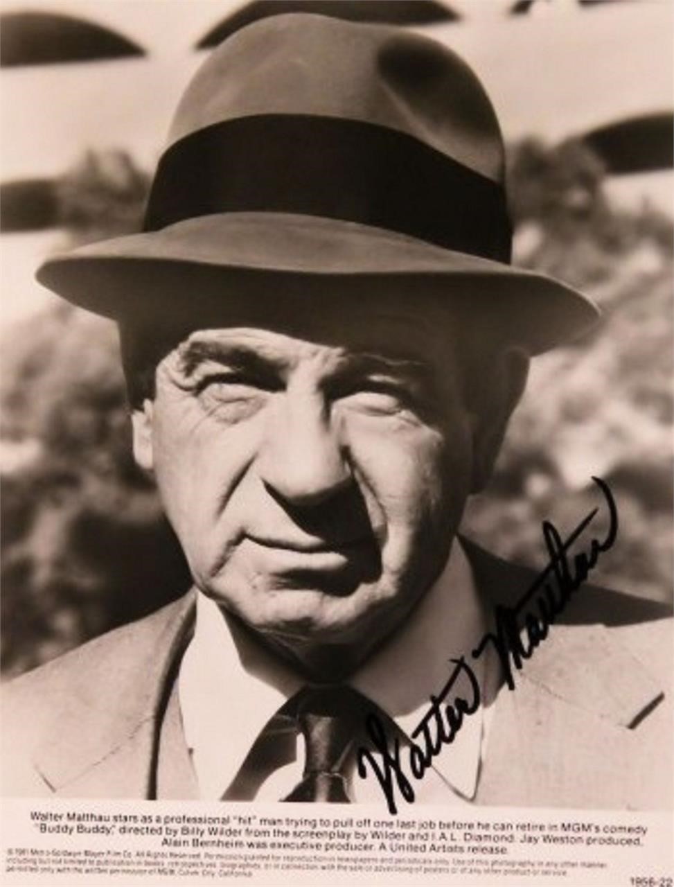 Walter Matthau signed promo photo