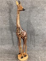 3ft Wood Carved Giraffe