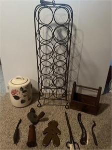 Antique Tools and Wine Rack