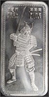 (1) 10 OZ .999 SILVER SAMURAI BAR