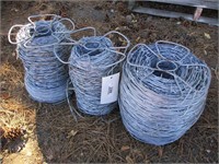 (3) Rolls Factory Ends Barbed Wire