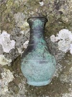 Ming Dynasty Bronze Vase w/ Patina 8" Tall