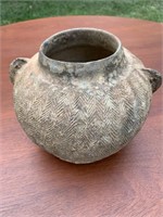 Ancient Warring States Herringbone Carved Pot