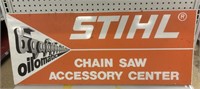 Used Stihl Metal Sign 36"x15" small dent on bottom