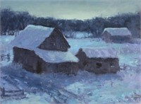 David Slonim 12x16 O/B "Wintry Twilight"