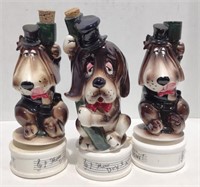 Ceramic Dog Decanters/Music Boxes, 10" *Bidding