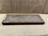 Antique Wood Glass Table Counter Top Display.