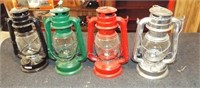 (4) Lanterns of various colors. Tallest measures
