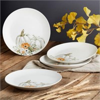 Tabletop Unlimited 4-pc. White Pumpkin Plates