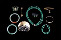 Nephrite and Green Jewelry Grouping