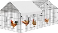 Metal Chicken Coop 86x40x40 w/ Cover
