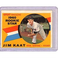 1960 Topps Jim Kaat Rookie Crease Free
