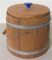9" Diameter Wood Barrel With Lid