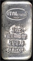 (1) 5 OZ .999 SILVER ITALPREZIOSI BAR