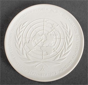 Meissen Bisque Porcelain Commemorative Medal