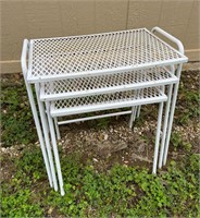 Metal Nesting Outdoor Patio Tables (3)