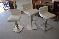 Three Leather Top MSM Style Bar Stools