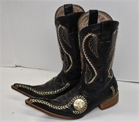 El General Embroidered Peso Quill Western Boots