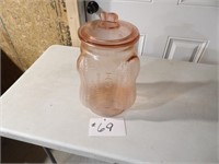 Planters Pink Depression peanut jar