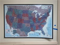 National Geographic Us Map - 43"x29-1/2"