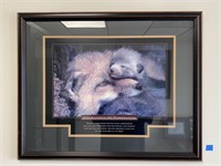 Framed Fox Picture - 30-1/2"x24-1/2"