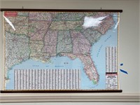 Southeast United States Map - 66"x45-1/2"