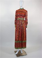 Vintage 1960s Lame Maxi Dress