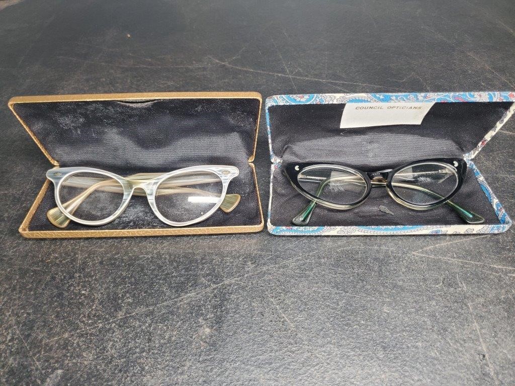 (2) PAIRS OF CAT EYE GLASSES