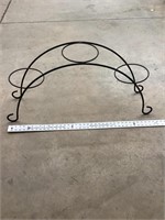Vintage Metal Arched Plant Stand Holds 3 Plants