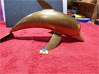 Brass Dolphin 13" x 7"
