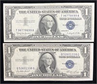 1935 E & 1957 B $1 Silver Certificates