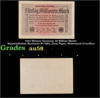 1923 Weimar Germany 50 Million Marks Hyperinflatio