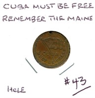 Cuba Must Be Free Token - Remember the Maine,