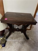 ANTIQUE CHERRY WOOD ENTRY TABLE