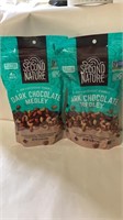 LOT OF 2 SECOND NATURE DARK CHOCOLATE MEDLEY 4.5
