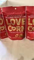 LOT OF 3 LOVE CORN HABANERO CHILLI FLAVOR 4 OZ