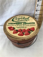 Vintage Crystal Strawberry Preserves Bucket w/