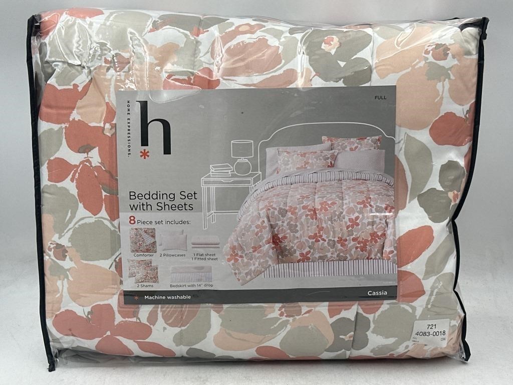 NEW Home Expressions 8pc Full Size Bedding Set