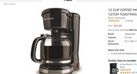 12 CUP COFFEE MAKER BLACK TM-127CM TOASTMASTER