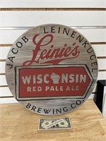 Hand painted Wood Leinenkugels beer advertising