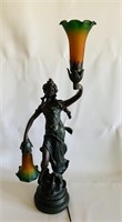 Early 19 Century Liberty Figurine Light in bronze