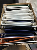Box of 1" and 1/2" 3 Ring Binders