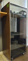 Kenwood Wood Cabinet Glass Door Wheels 46.25" H x