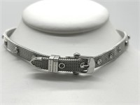 Henri Bendel Fine Silver Plate Collar (Dog?)