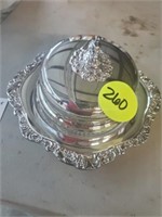 WALLACE SILVER COVERED BUTTER DISH