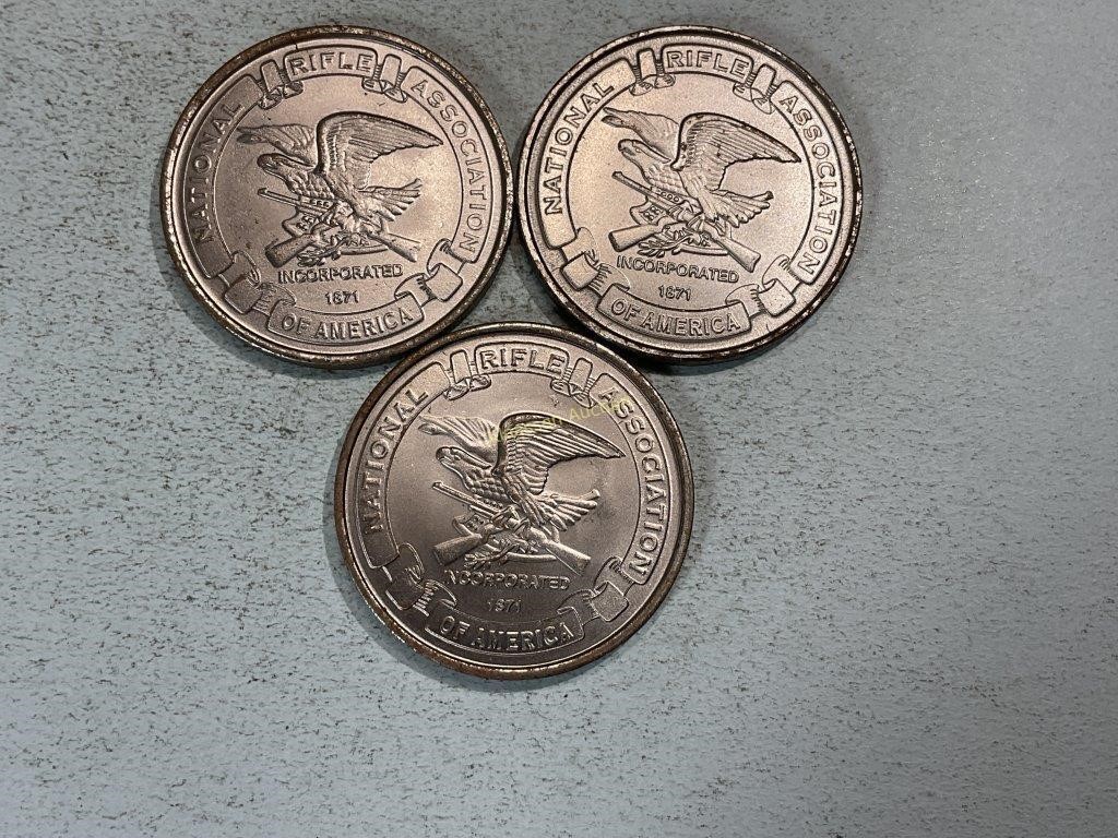 Three NRA medallions