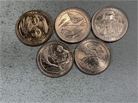 One each of five 2020W quarters