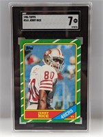 1986 Topps Jerry Rice RC #161 SGC 7