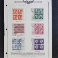 US Plate Block Stamps #1034 Mint NH plus rest of L