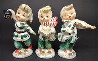 3 Vintage Japan Lefton Christmas Figurines